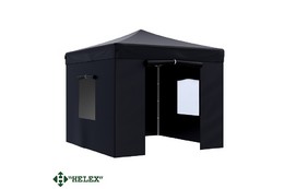 Шатер трансформер 3х3м цвет Черный: Тент-шатер быстросборный Helex 24332 3x3х3м полиэстер чёрный